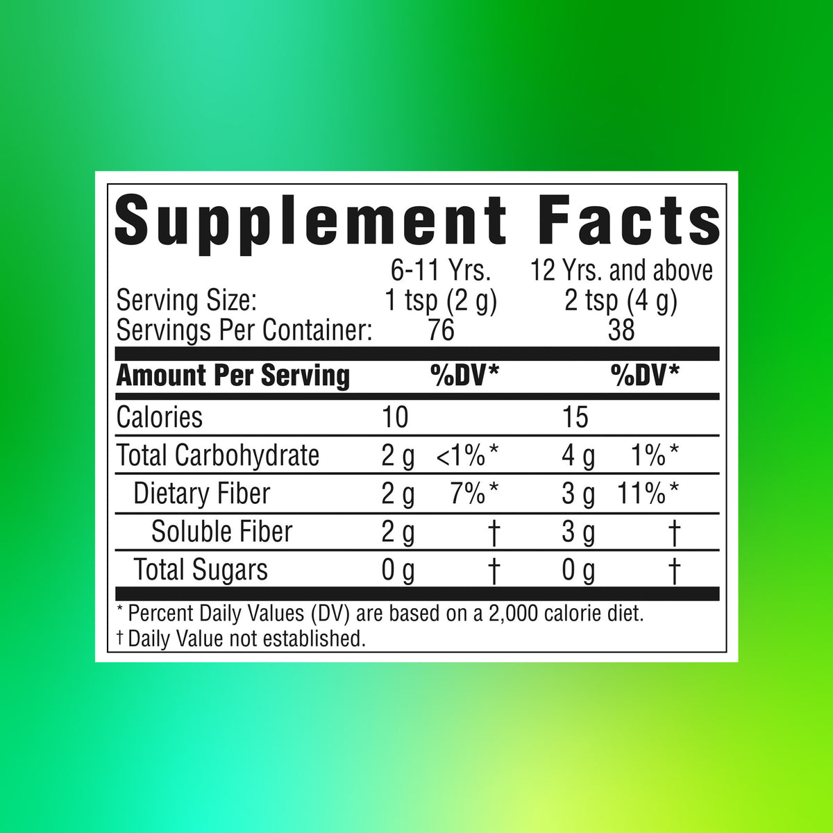 Benefiber fibra prebiótica en polvo sin sabor 17.6 oz