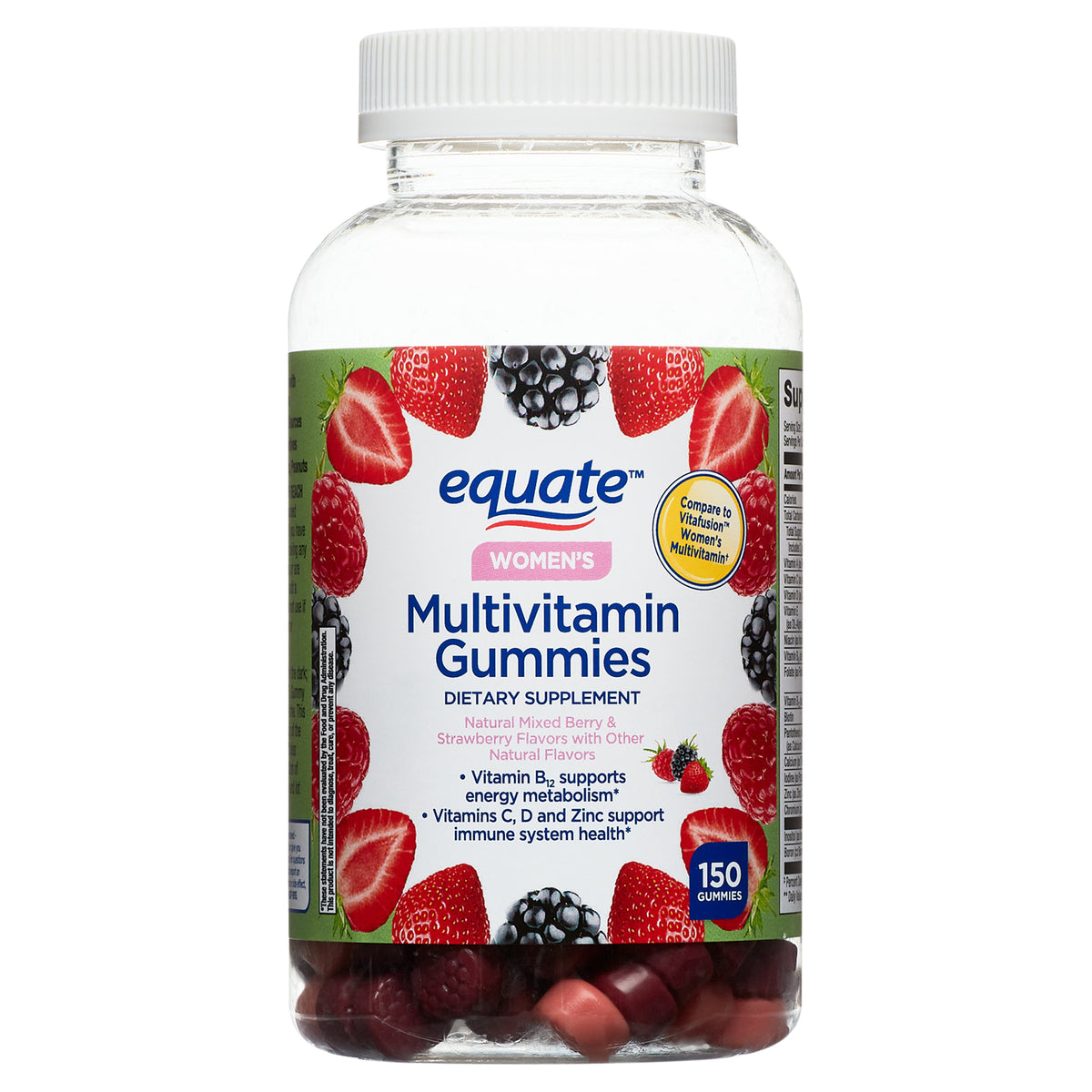 Equate multivitamínico mujer frutos rojos 150 ct