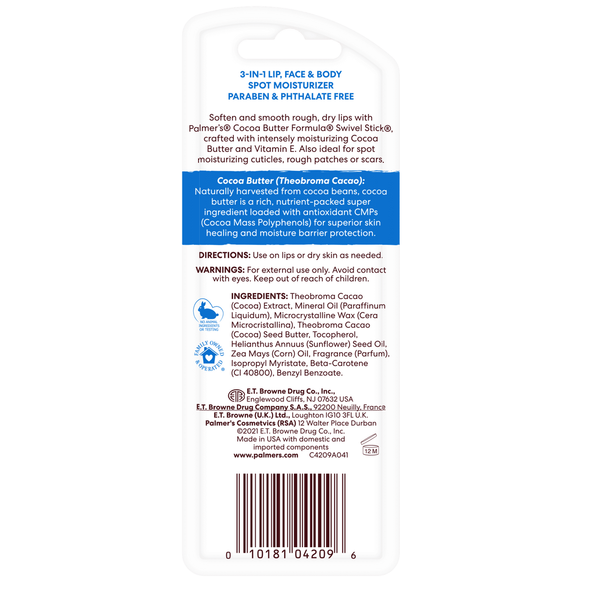 Palmer's Cocoa Butter Bálsamo Labial 2 Piezas