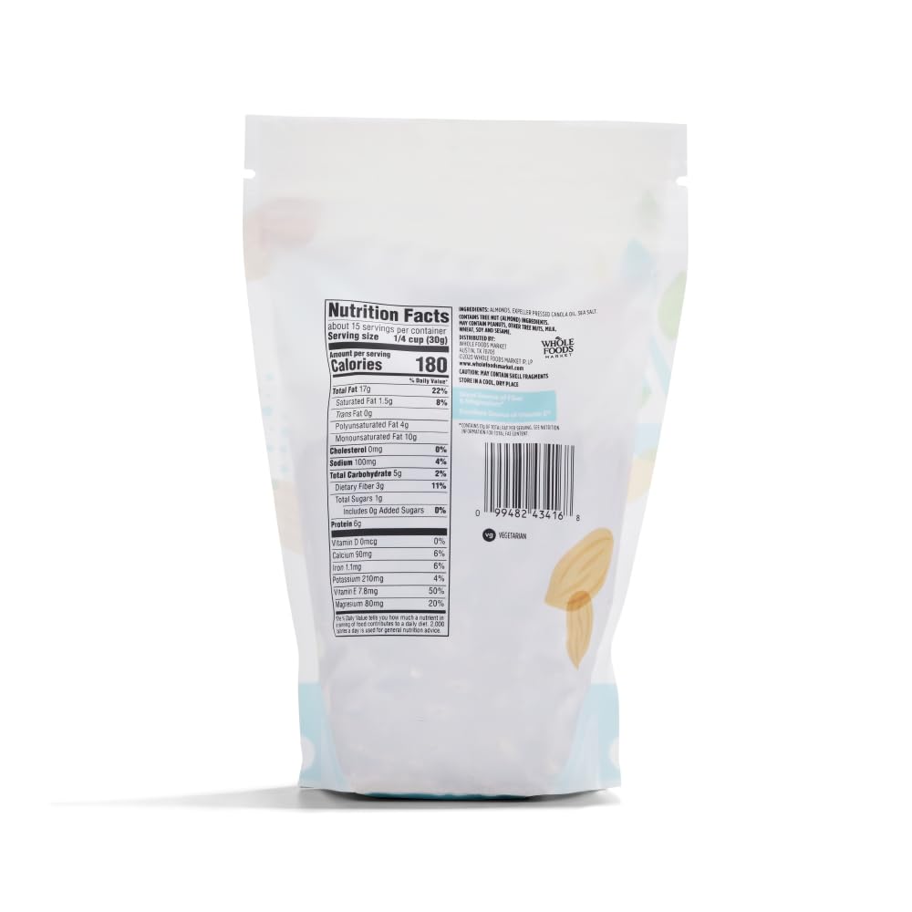 365 Almendras Tostadas y Saladas 454 g