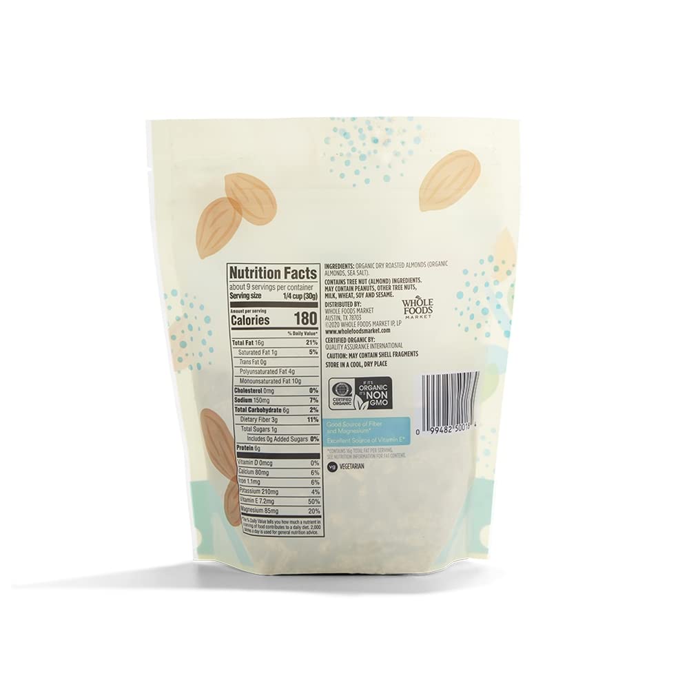 365 Almendras Orgánicas Tostadas y Saladas 284 g