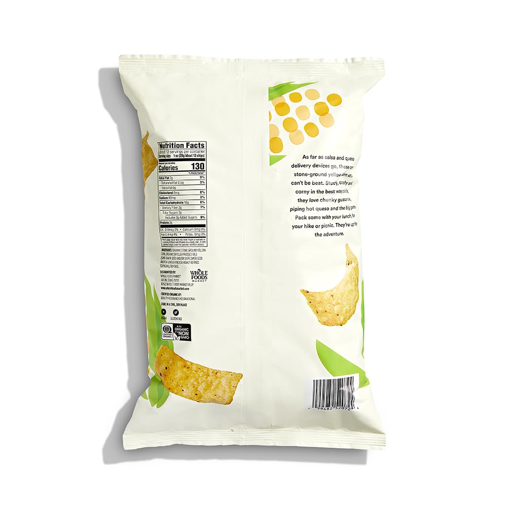 365 Tiras de Tortilla de Maíz Amarillo Orgánicas 340 g