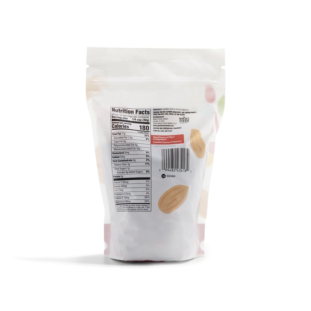365 Almendras Tostadas Sin Sal 454 g