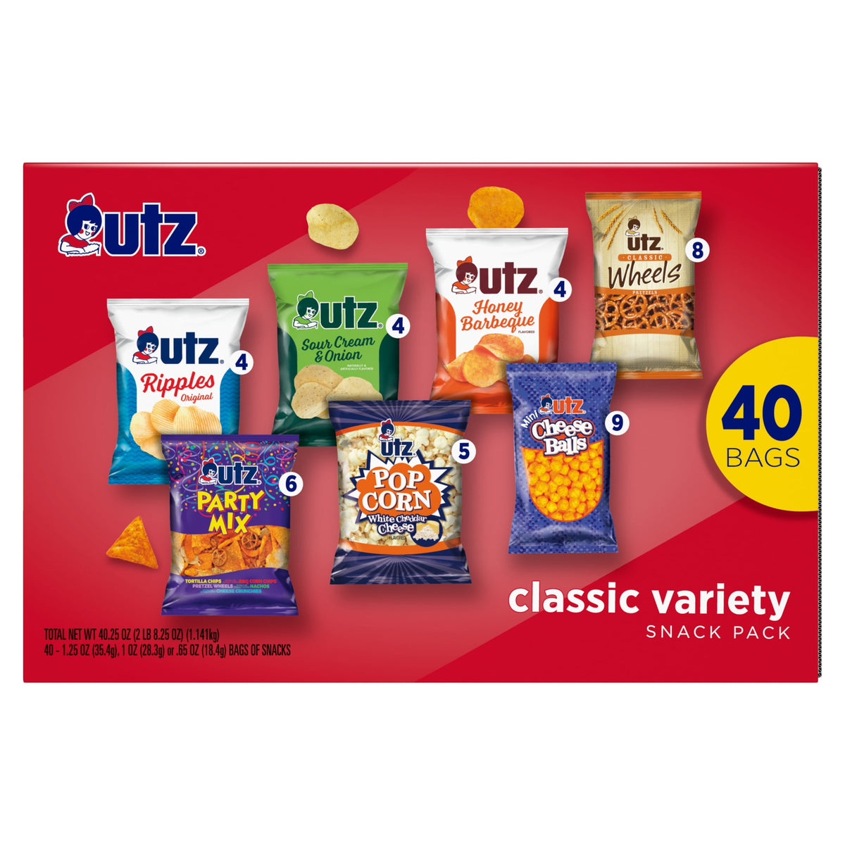 Utz Classics Caja De Botanas Surtidas 40 Bolsitas