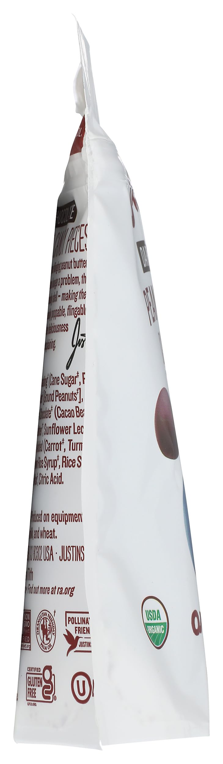 Justin's Bocaditos de Chocolate Amargo con Crema de Cacahuate Orgánicos 128 g