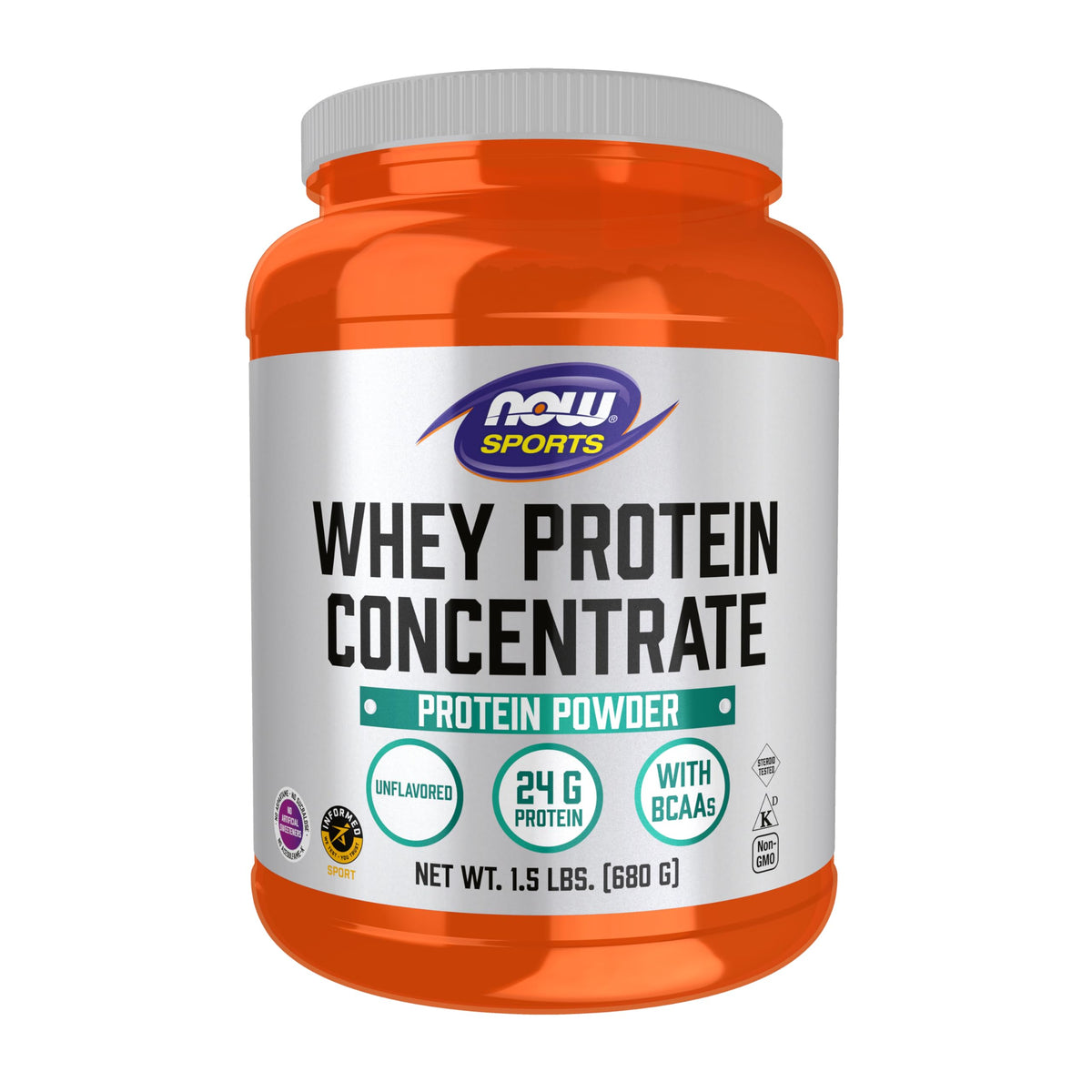 NOW Sports Whey Concentrado Proteina Sin Sabor 1.5 Lb