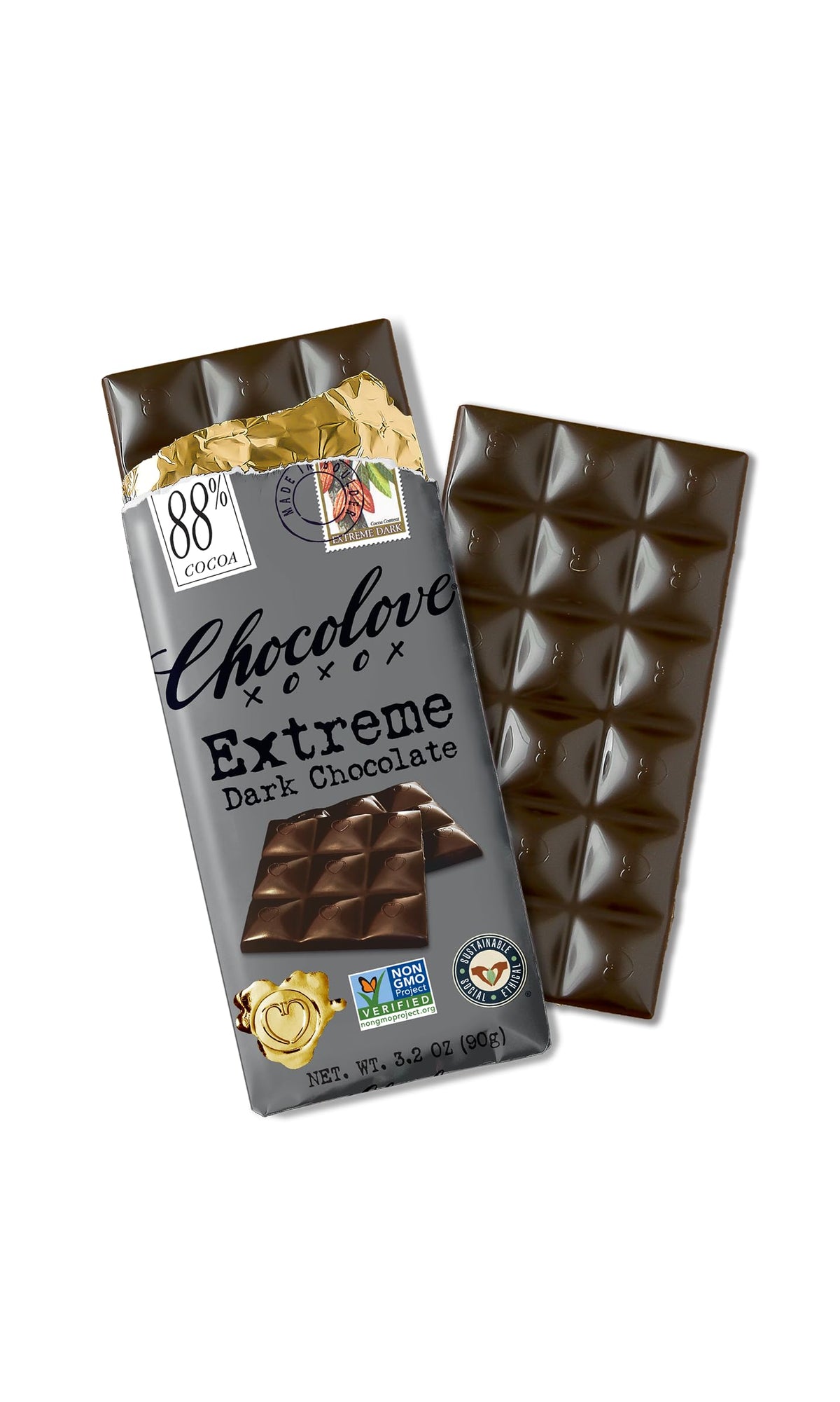 Chocolove Barra de Chocolate Amargo Extremo 91 g