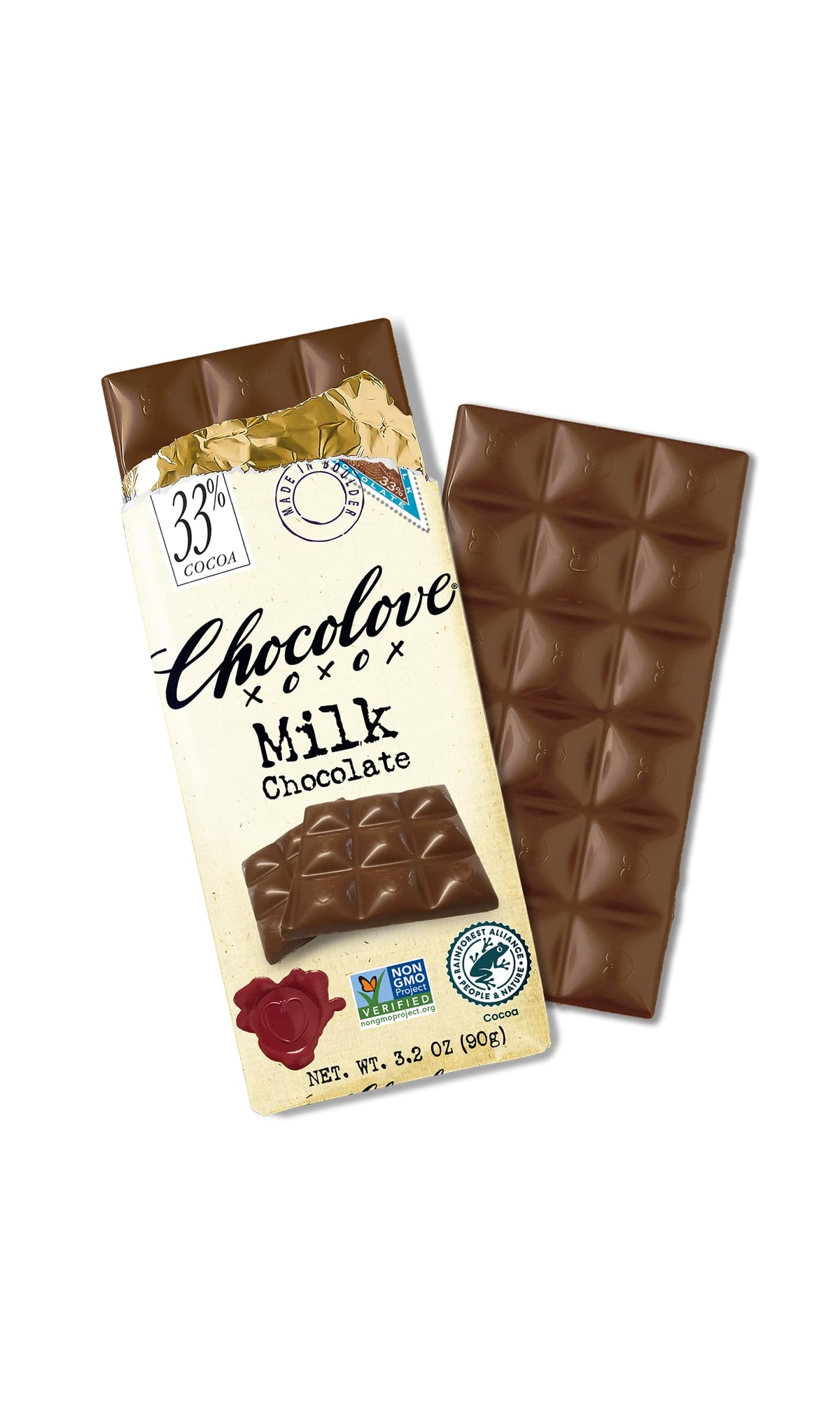 Chocolove Barra de Chocolate Belga con Leche 91 g