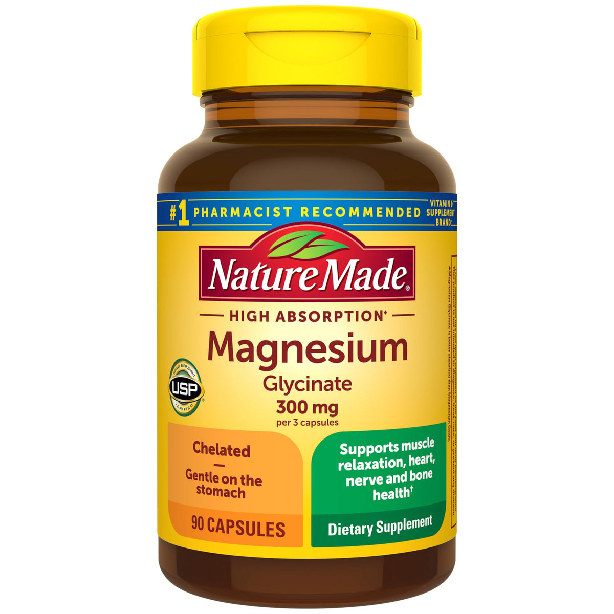Nature Made Glicinato De Magnesio 90 Capsulas