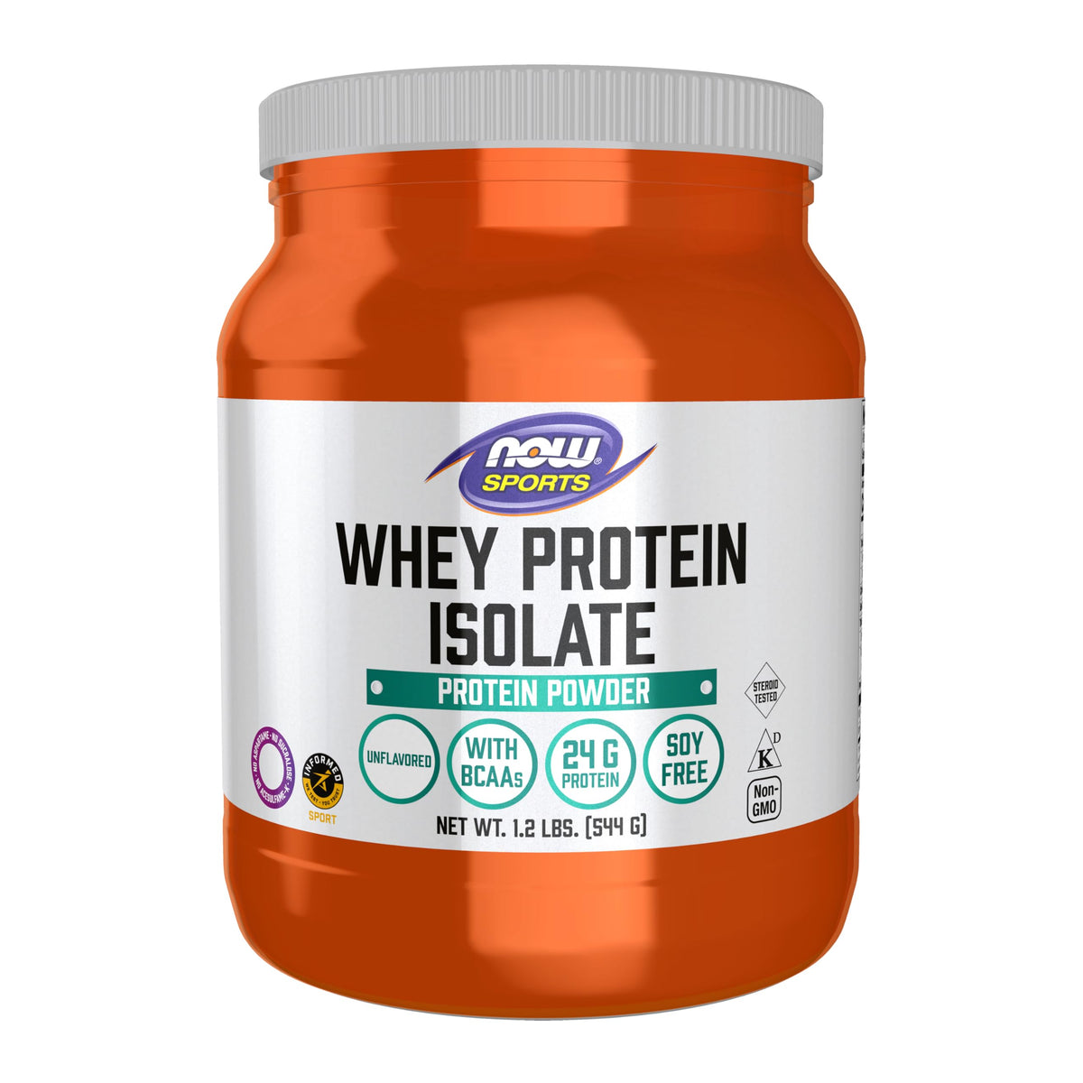 NOW Sports Whey Isolate Proteina Sin Sabor 1.2 Lb