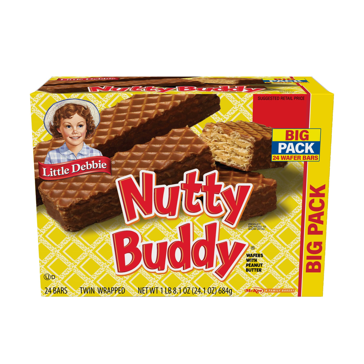 Little Debbie Nutty Buddy Barras de Oblea 24 Piezas
