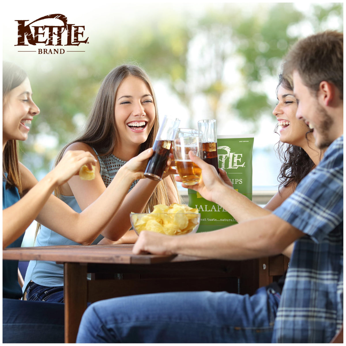 Kettle Brand Papas Fritas Jalapeño Picante Tamaño Familiar 369 g