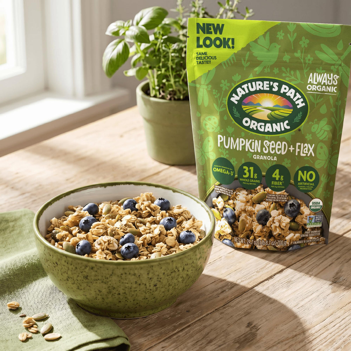 Nature's Path Granola Orgánica de Semillas de Calabaza y Linaza 326 g