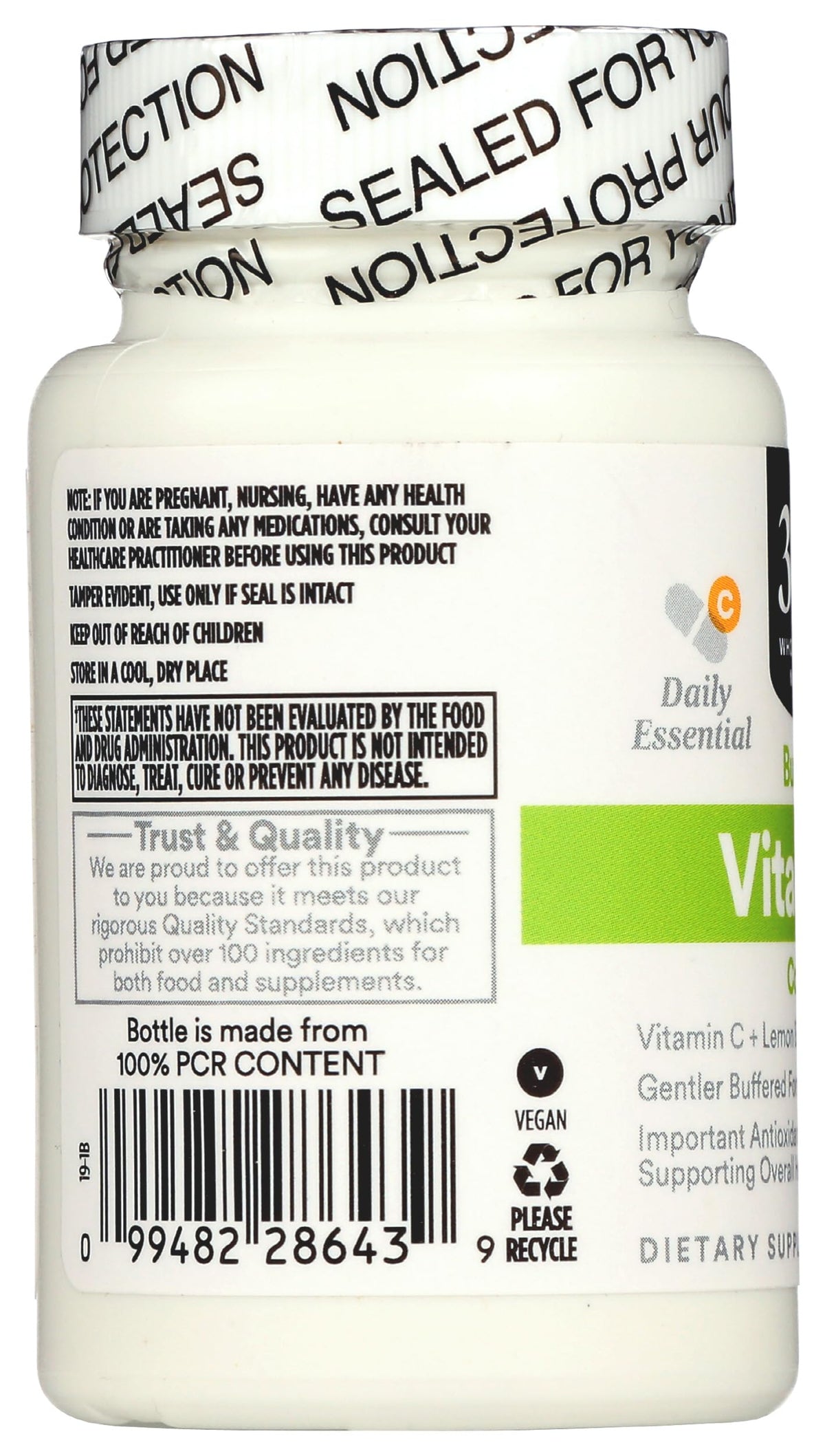 365 Vitamina C Buffered con Bioflavonoides 500 Mg 60 Cápsulas