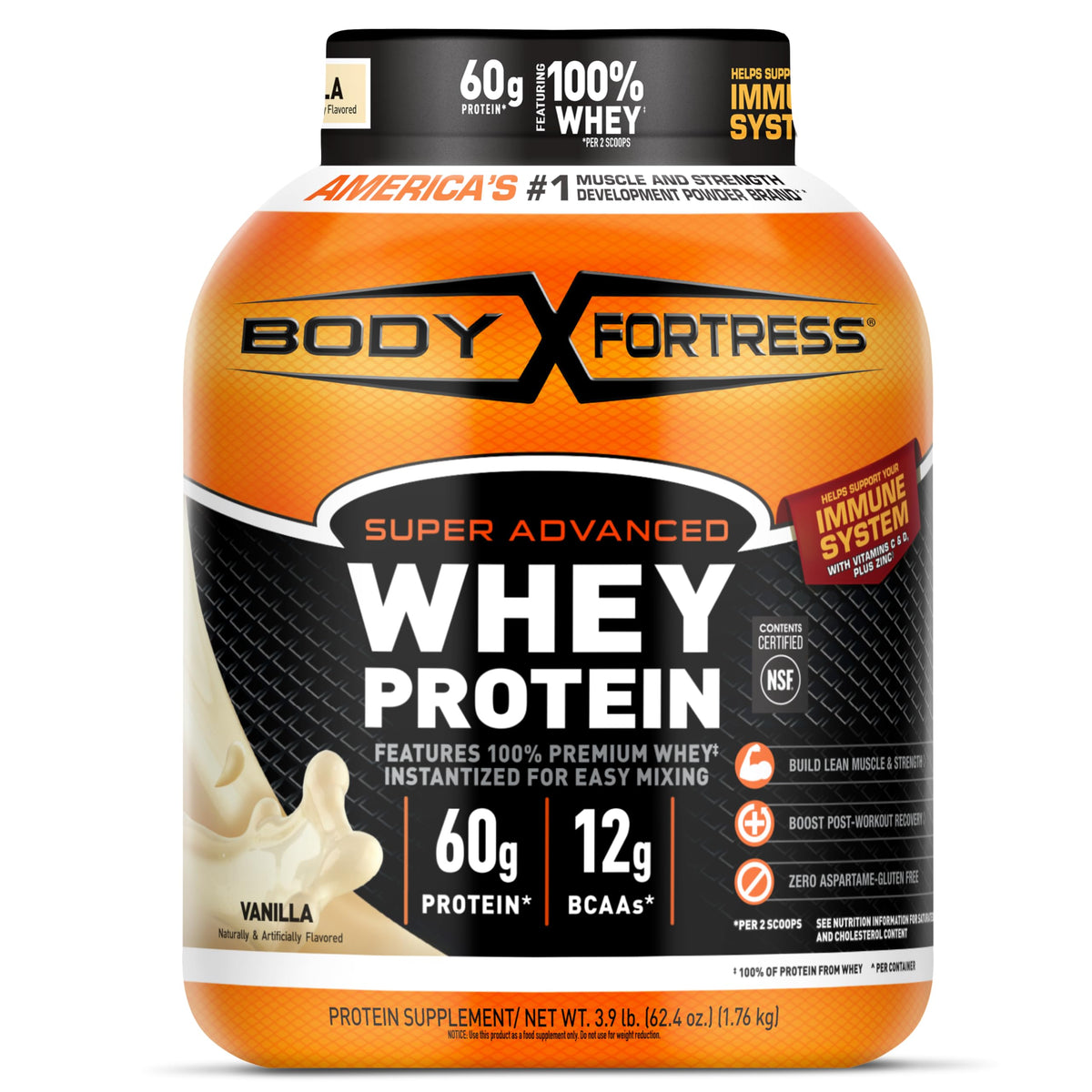 Body Fortress Whey Proteina Vainilla 3.9 Lb
