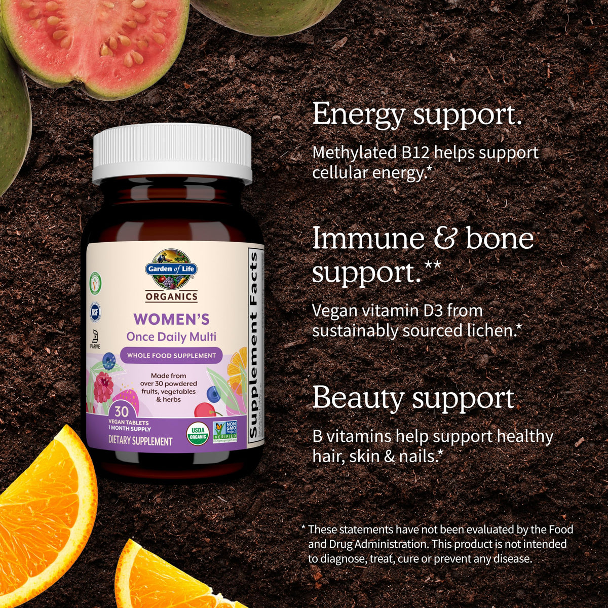 Garden of Life Multivitamínico Orgánico Mujer Una Al Día 30 Tabletas