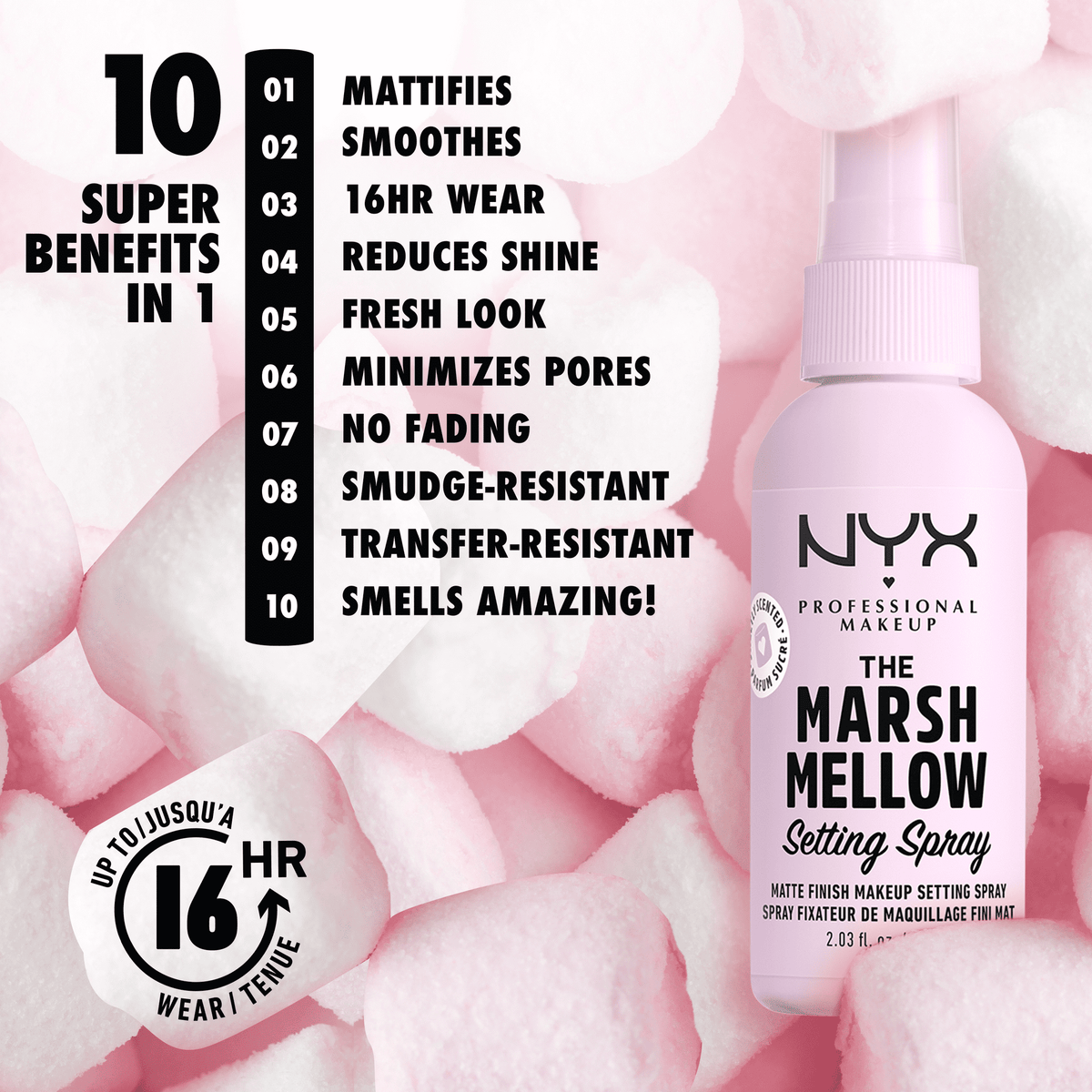 NYX Marshmellow Set Primer y Spray Fijador