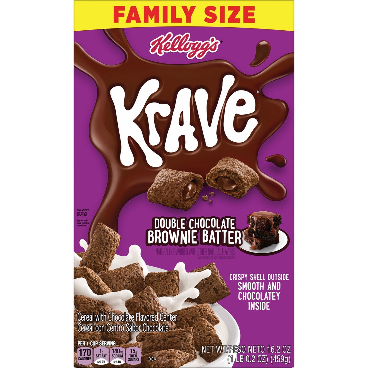 Cereal Kellogg's Krave Chocolate Brownie 459g Pack 4