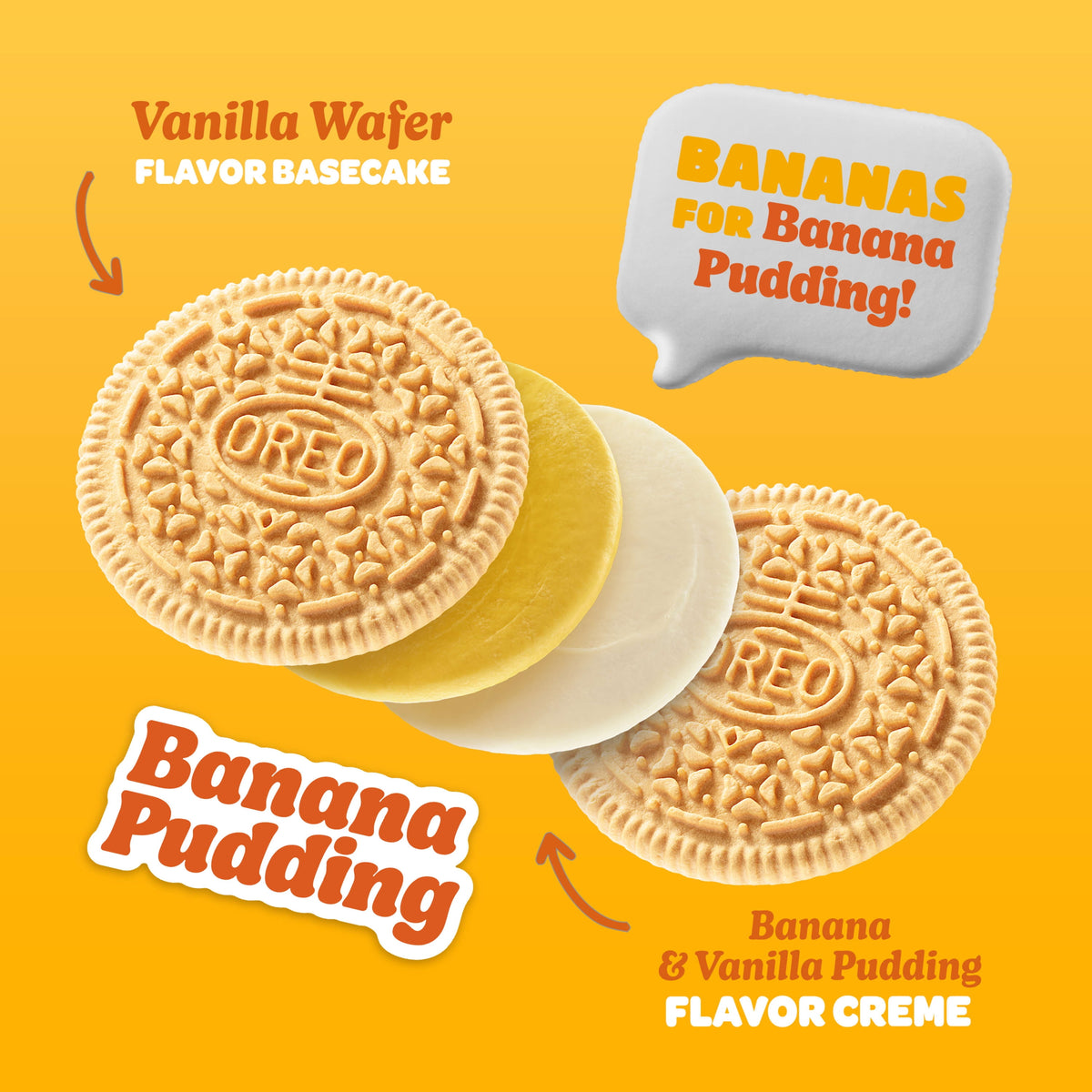 Galletas Oreo Pudín De Plátano Edición Limitada 303g Pack 4