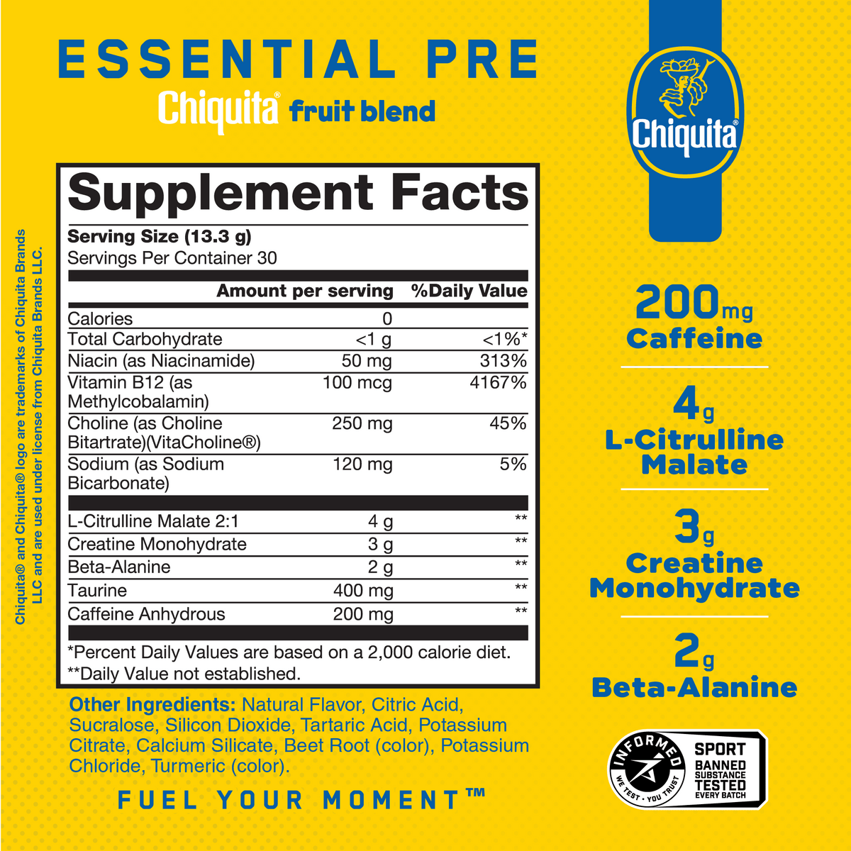 AN Supps Essential Pre Entreno Piña Fresa Sin Azúcar