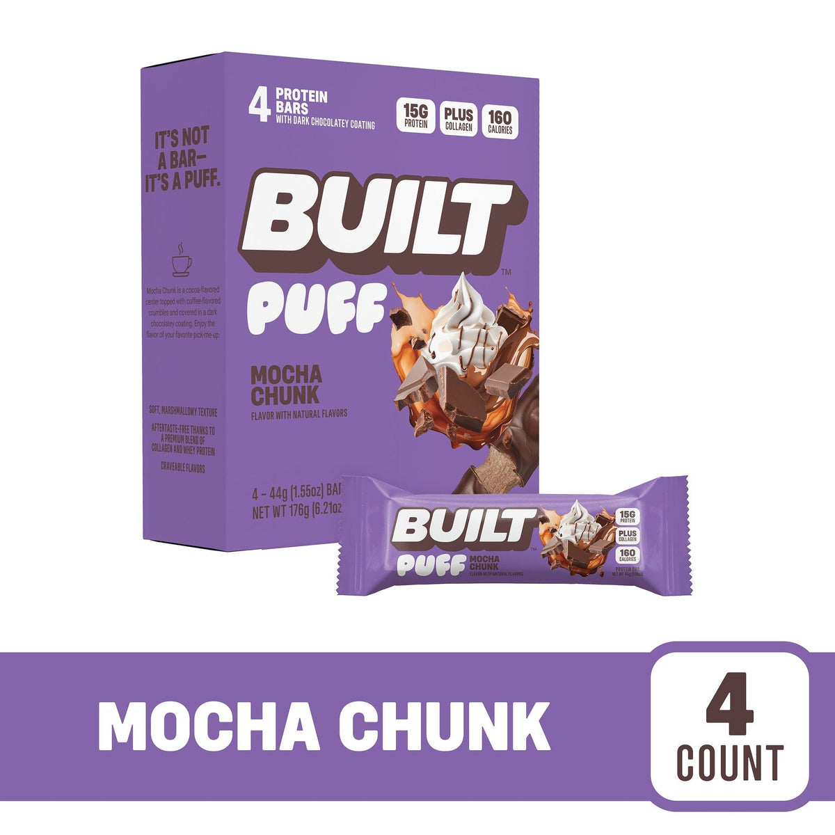 Built Puff Barra De Proteína Moka