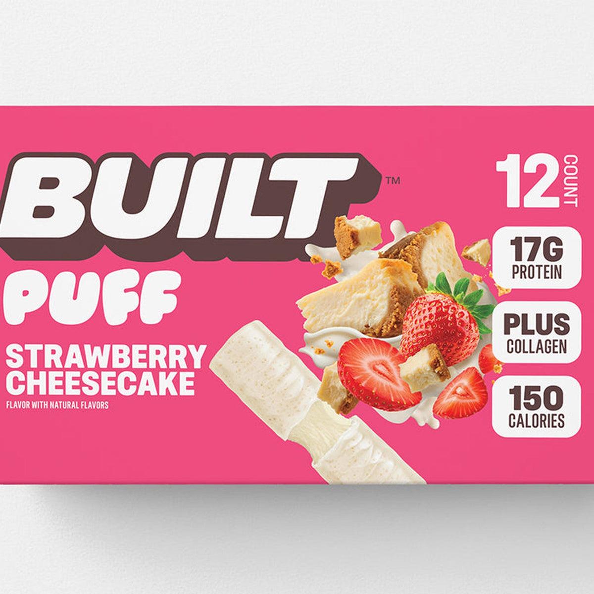 Built Puff Barra De Proteína Cheesecake De Fresa