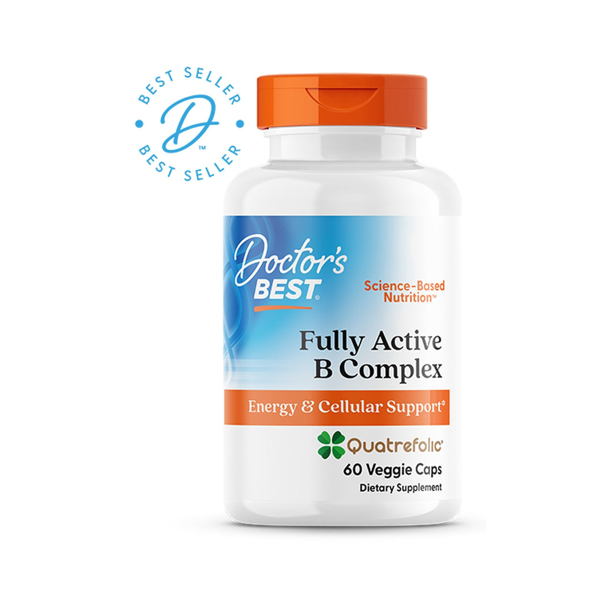 Doctor's Best Complejo B Fully Active Quatrefolic 60 Cápsulas