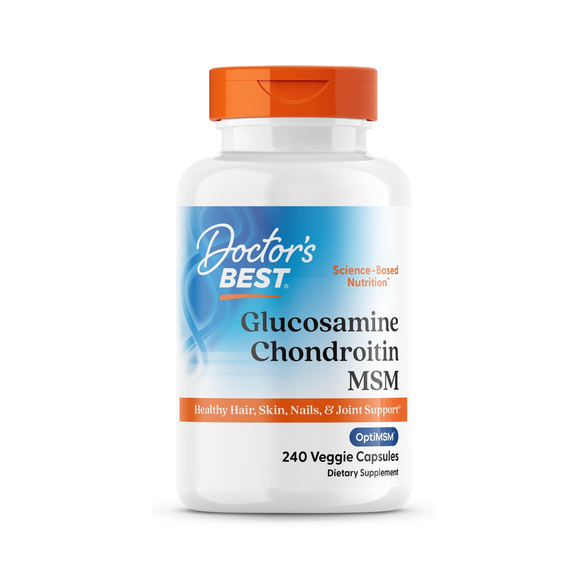 Doctor's Best Glucosamina Condroitina MSM OptiMSM 240 Cápsulas