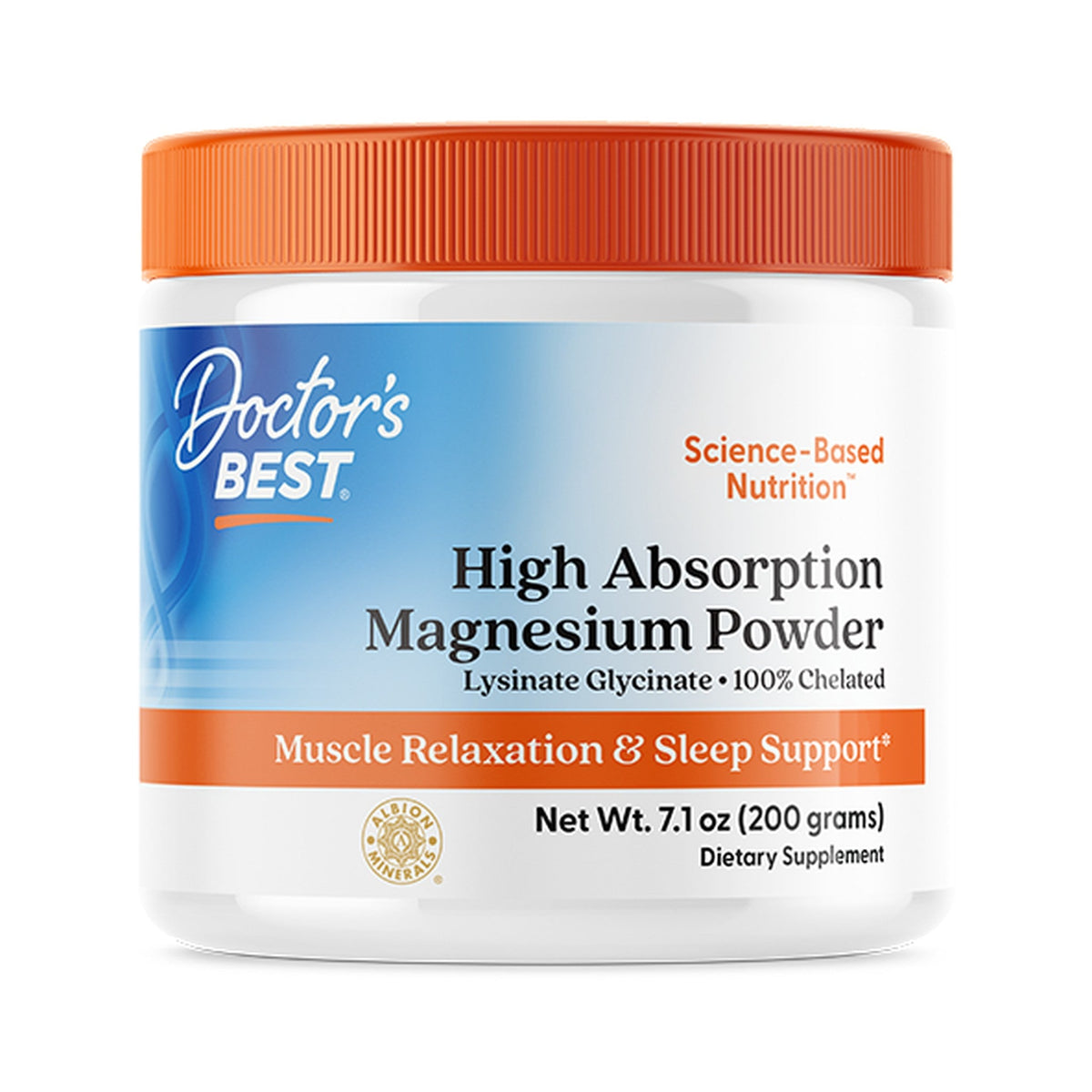 Doctor's Best Magnesio Alta Absorción En Polvo 200 g