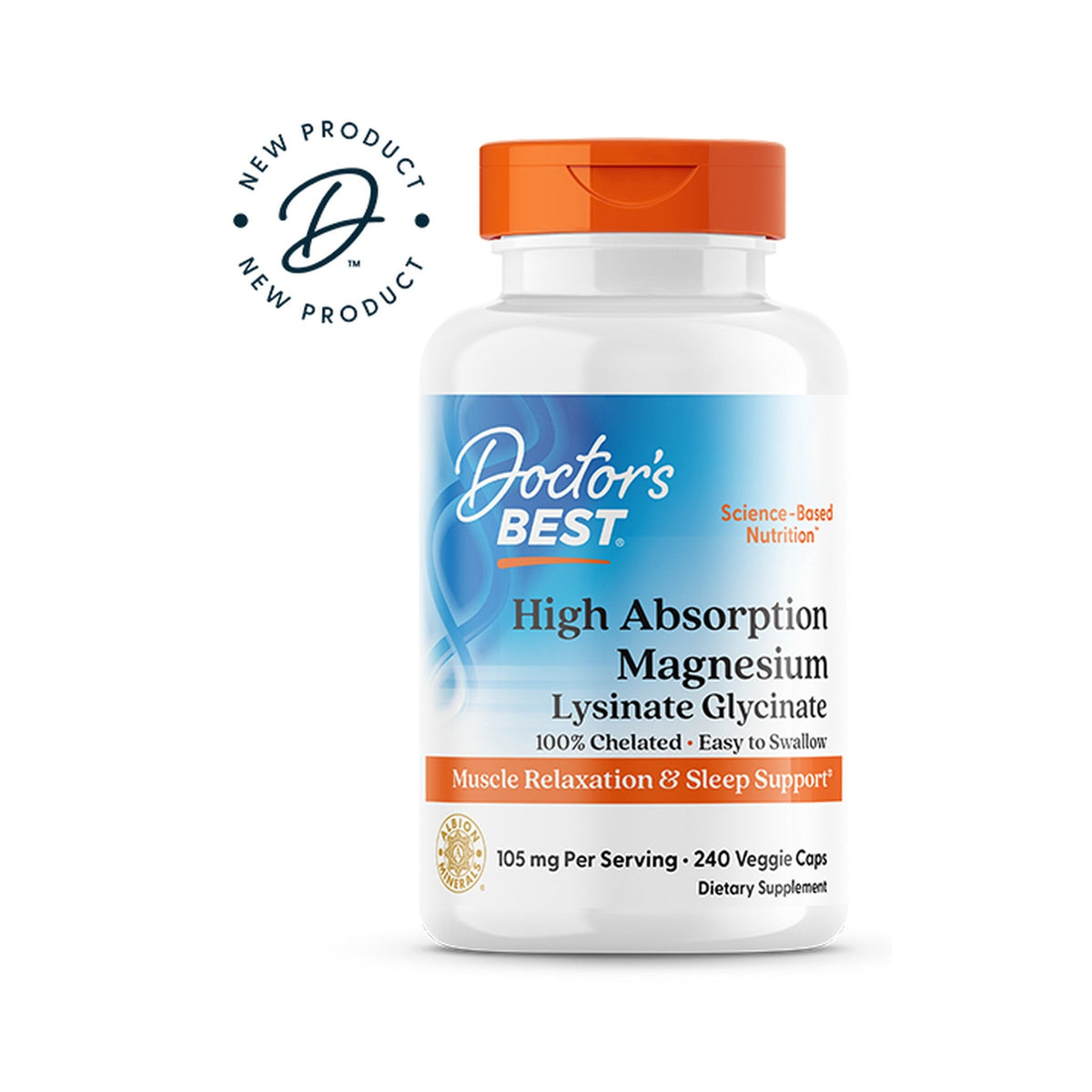 Doctor's Best Magnesio Lisinato Glicinato