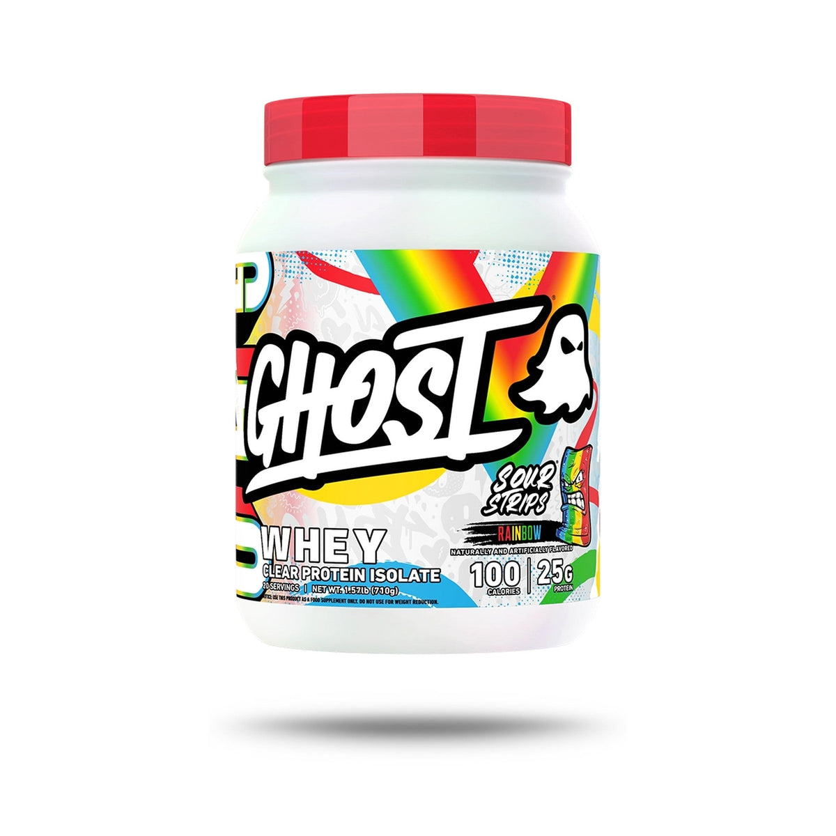 GHOST Clear Whey Proteína Aislada Sour Strips Rainbow