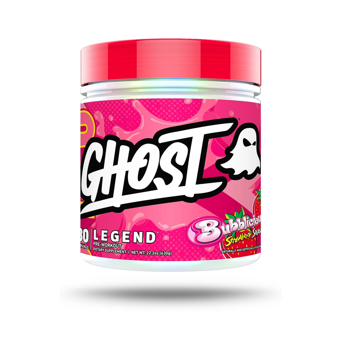 GHOST Legend Pre-Entreno Bubblicious Strawberry Splash