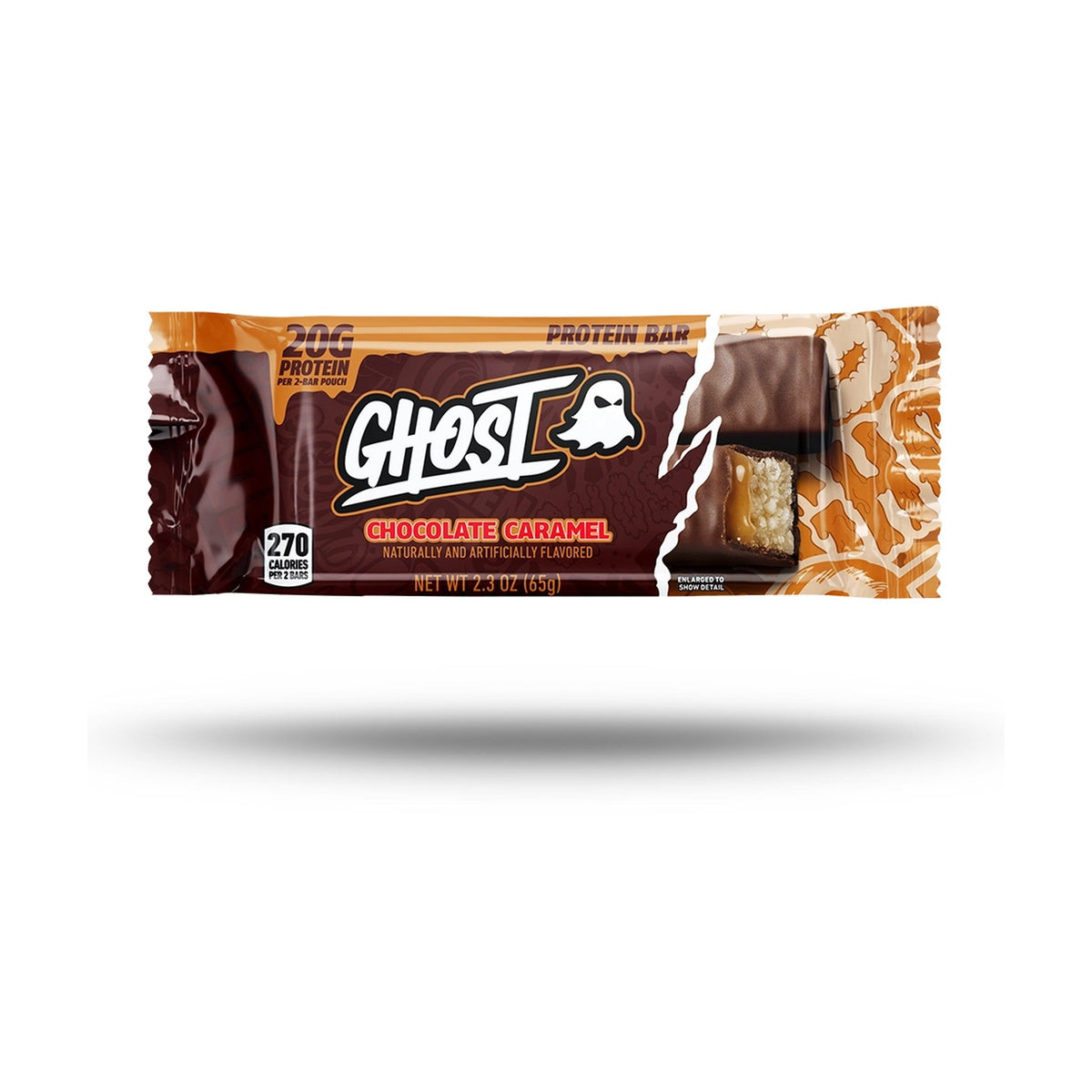 GHOST Barra De Proteína Chocolate Con Caramelo