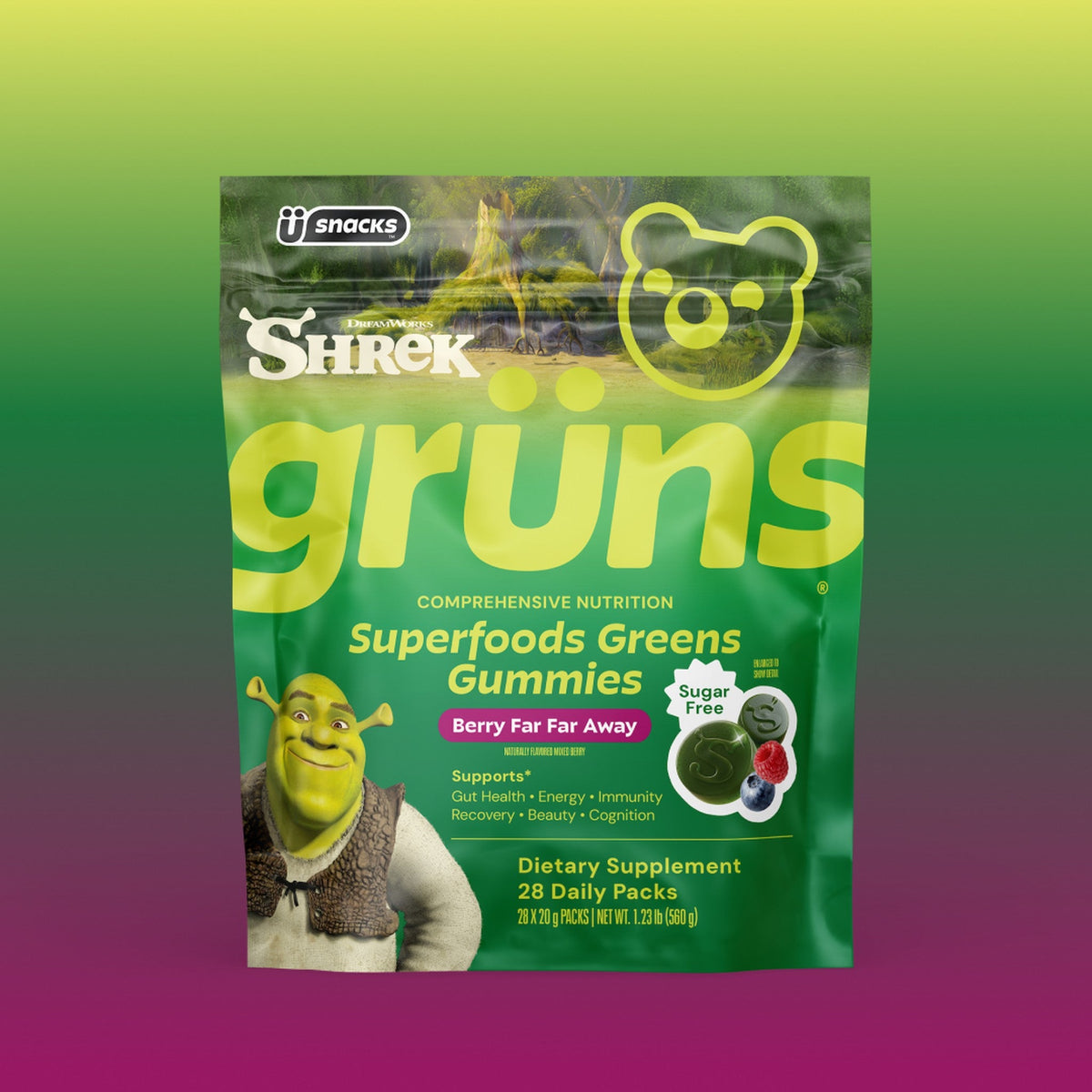 Grüns Gomitas de Superalimentos Shrek