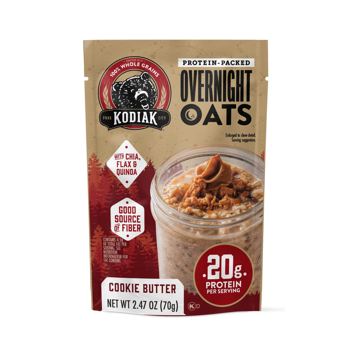 Kodiak Overnight Oats Con Proteína Cookie Butter