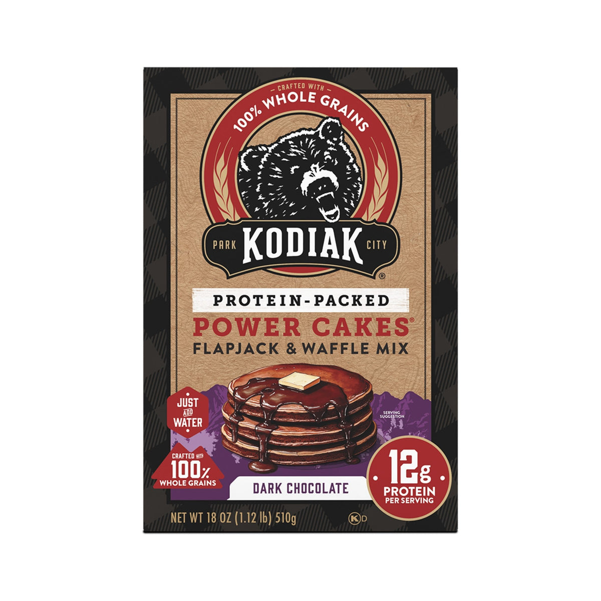 Kodiak Power Cakes Harina Para Hot Cakes Con Proteína Chocolate Amargo