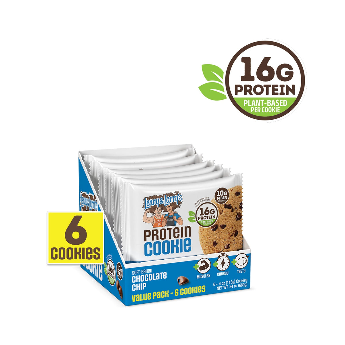 Lenny & Larry's Galleta Proteína Chispas De Chocolate 113 g 6 Piezas