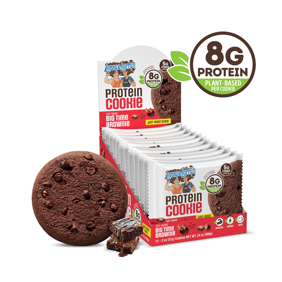 Lenny & Larry's Galleta Proteína Brownie 57 g 12 Piezas