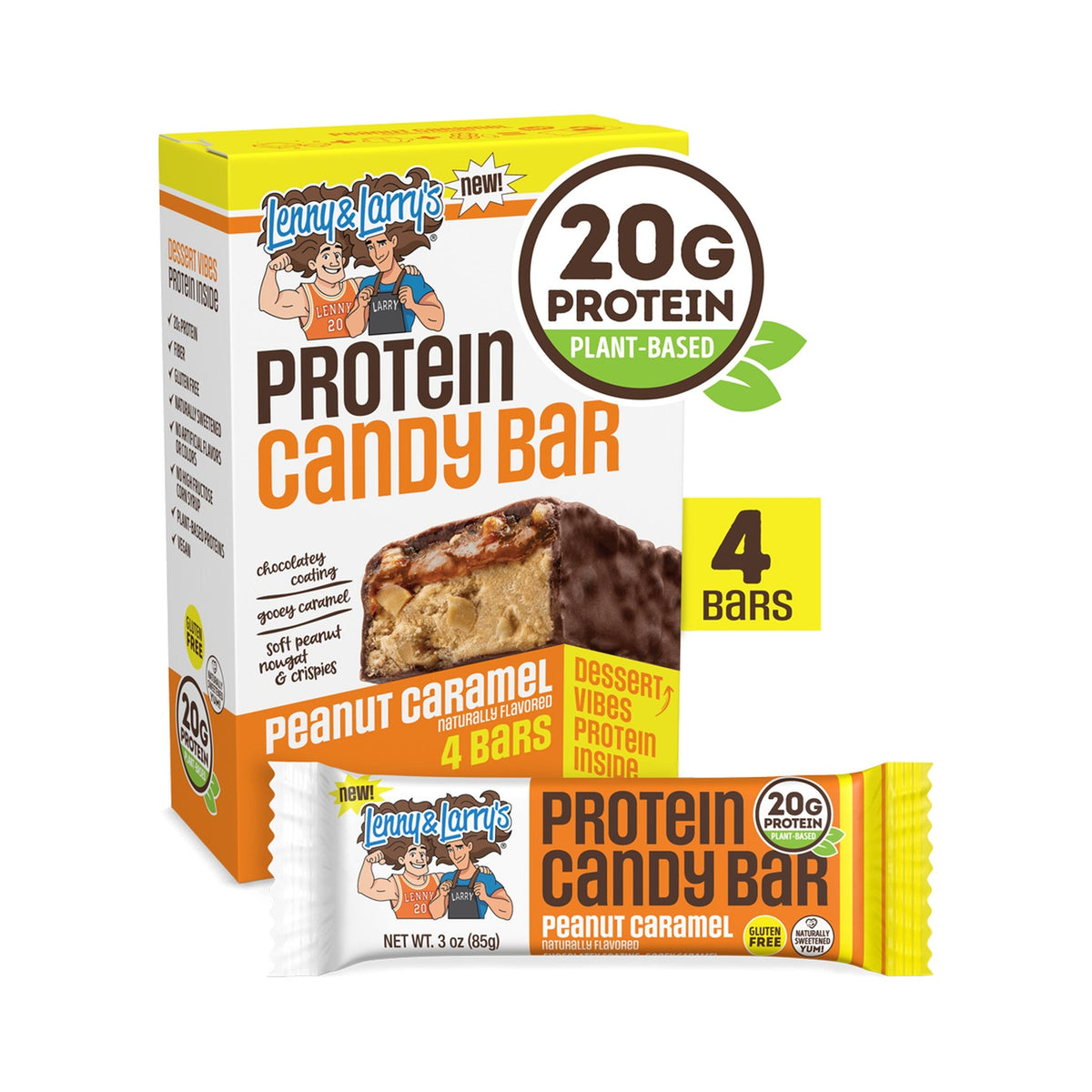 Lenny & Larry's Galleta Rellena Con Proteína Cacahuate Y Caramelo 4 Piezas