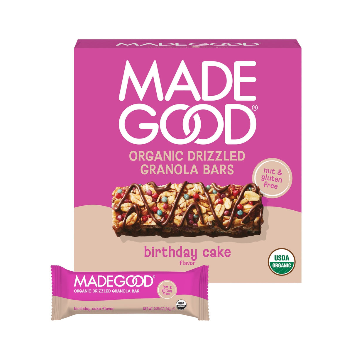 MadeGood Barras de Granola Pastel de Cumpleaños
