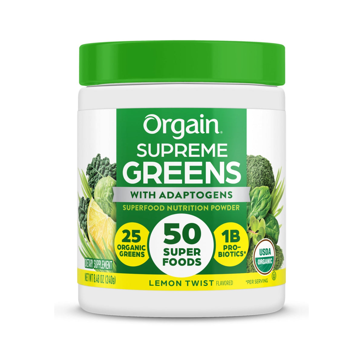 Orgain Supreme Greens En Polvo Limón