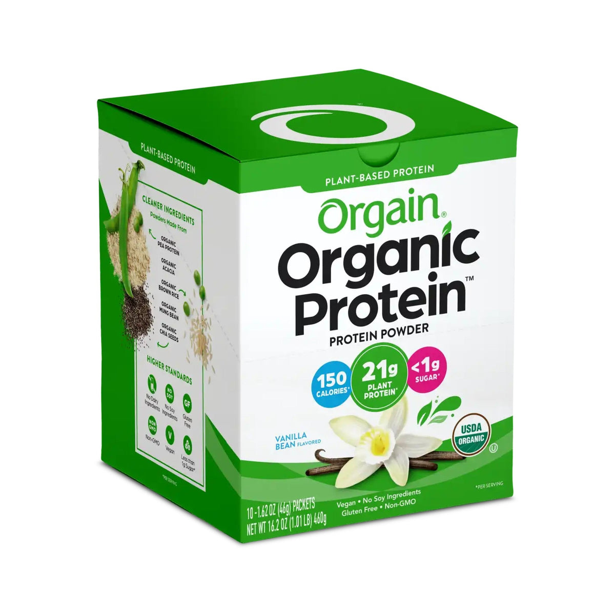 Orgain Proteína Vegetal Orgánica Sobres Individuales Vainilla