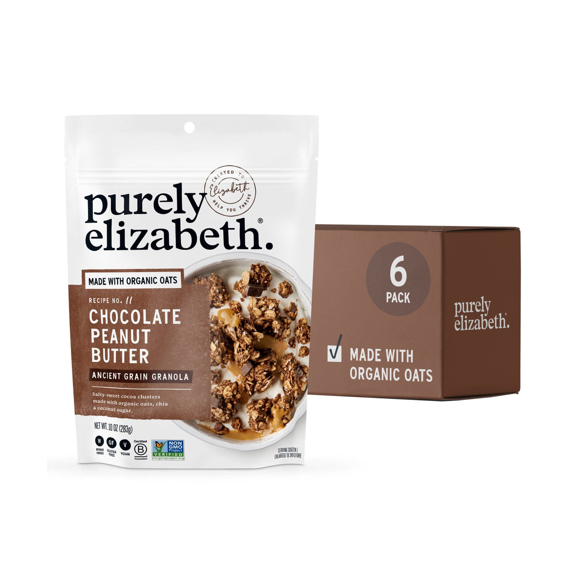 Purely Elizabeth Granola de Granos Ancestrales Chocolate y Crema de Cacahuate