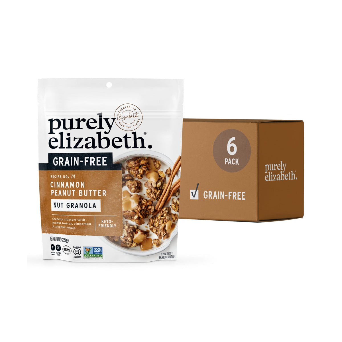 Purely Elizabeth Granola Sin Granos Canela y Crema de Cacahuate