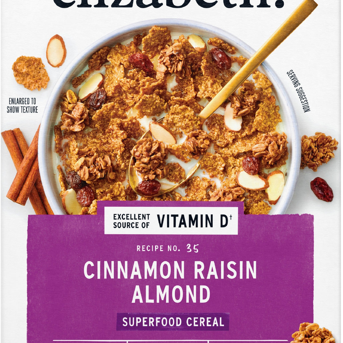 Purely Elizabeth Cinnamon Raisin Almond Superfood Cereal with Vitamin D