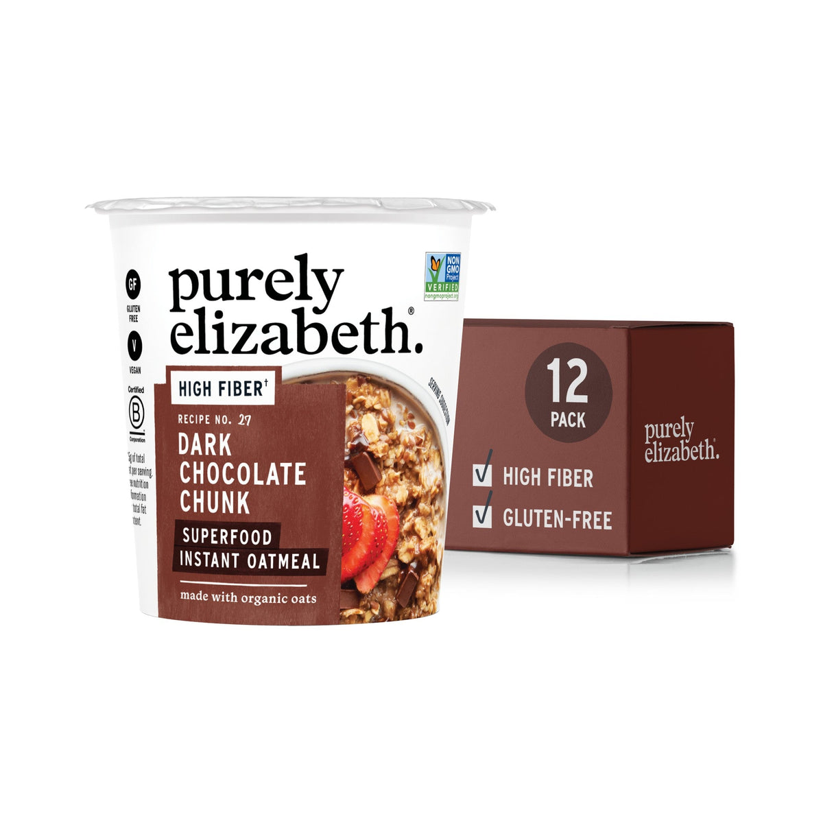 Purely Elizabeth Vaso de Avena Superfood Chocolate Amargo