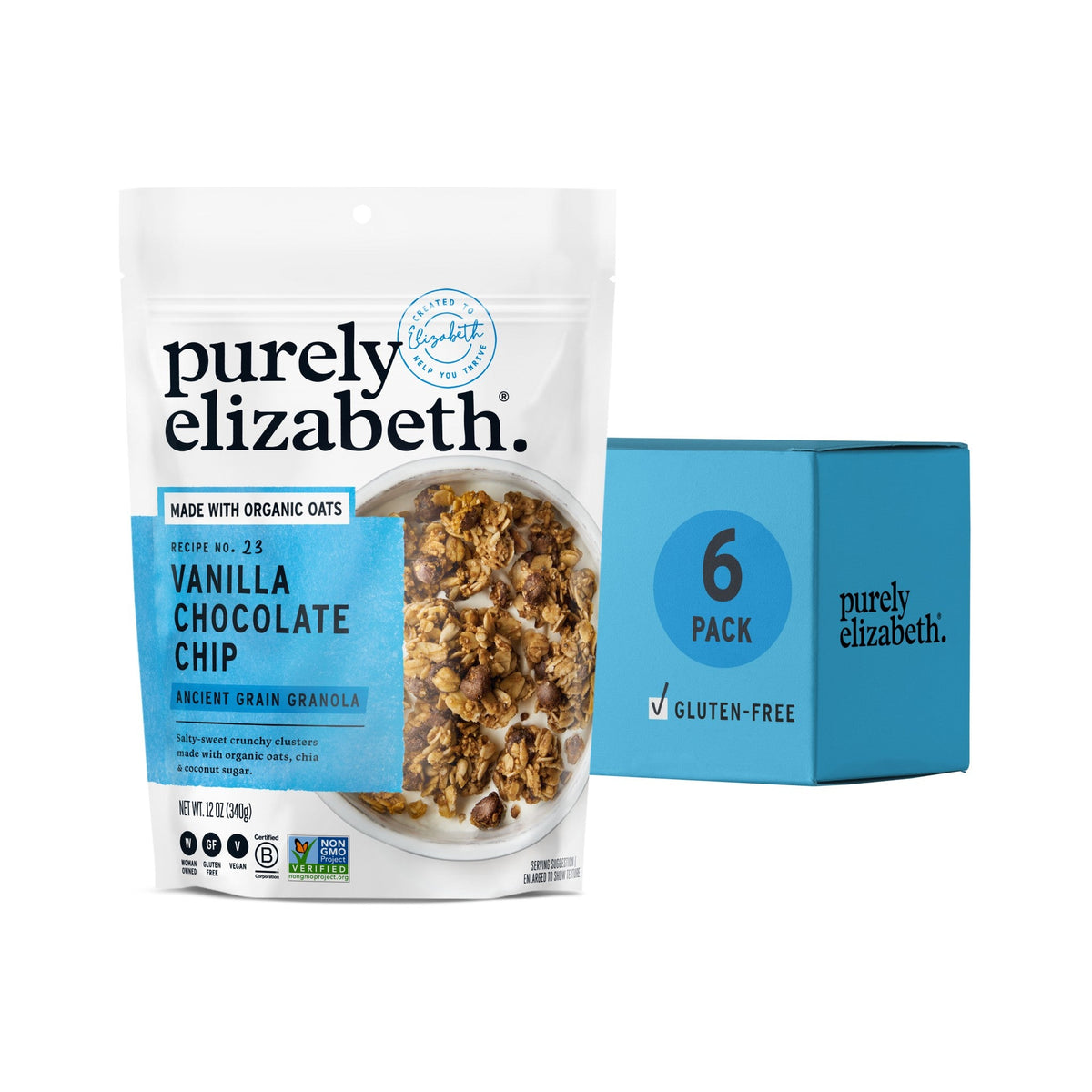 Purely Elizabeth Granola de Granos Ancestrales Vainilla con Chispas de Chocolate