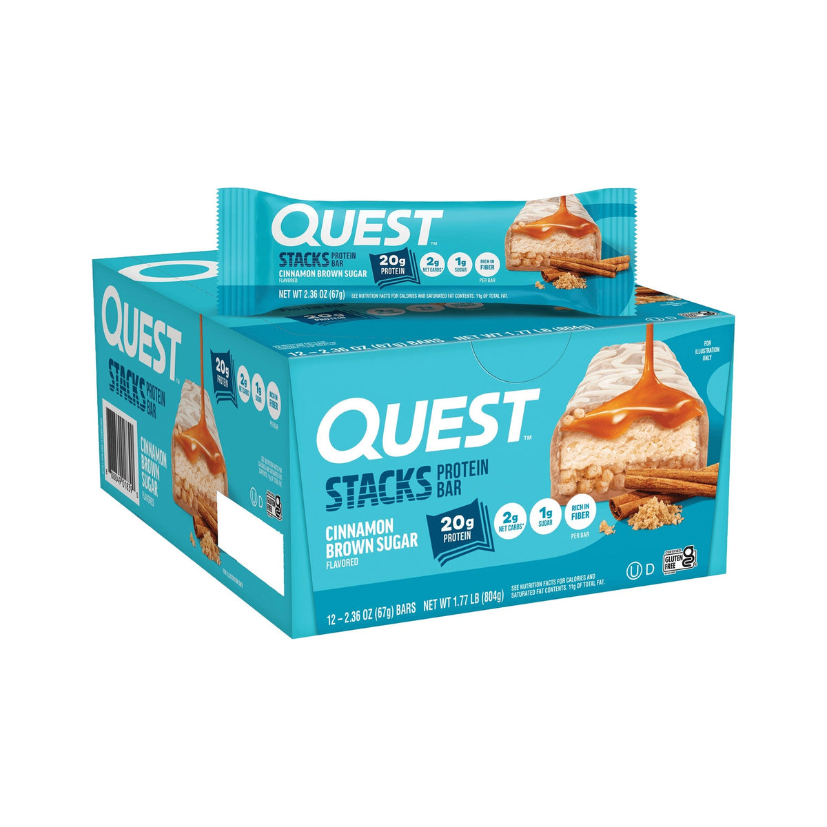 Quest Stacks Barras Canela Y Azúcar Morena
