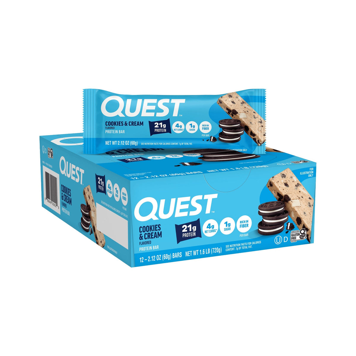 Quest Barras De Proteína Cookies & Cream