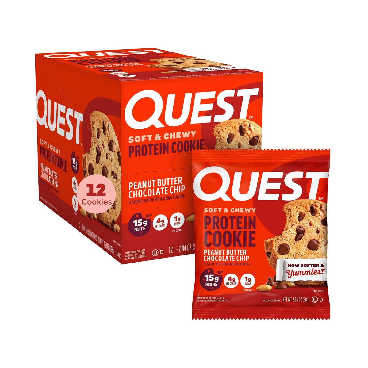 Quest Galletas De Proteína Crema De Cacahuate Y Chispas
